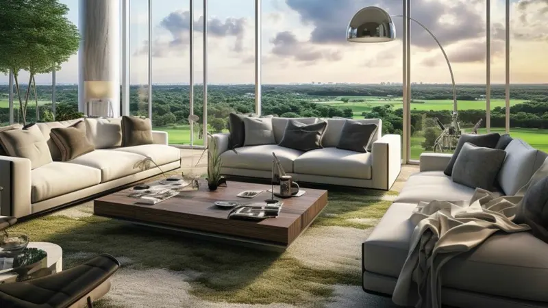 Living Room-Golf Greens
